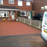 Block paving driveway and canopy roof
